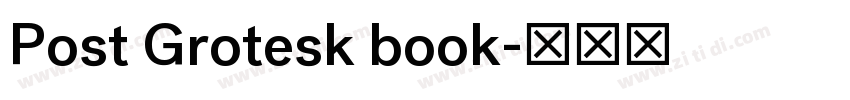 Post Grotesk book字体转换